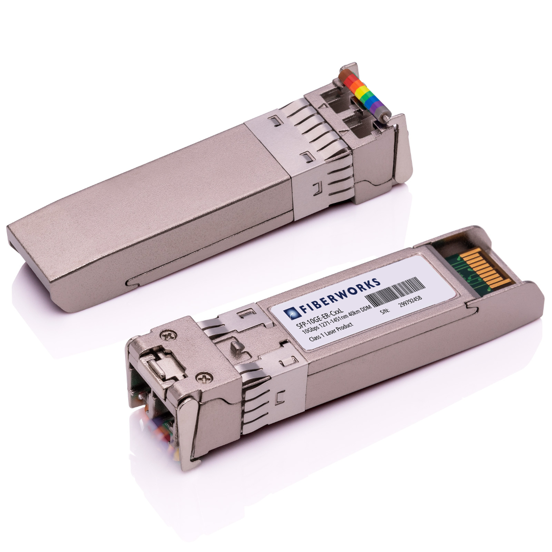 SFP-10GE-ER-CxxL Fiberworks AS  SFP+, 10GBase-LR, DDM, 30km, Low-Band CWDM 1271nm-1451nm, 15dB, SM