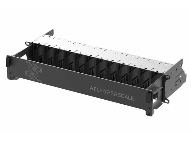 19" 2U AFL U-Serie Chassis for12 modules With front door and rear management 