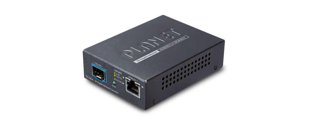 MC-PLANET-XT-705A PLANET XT-705A XT-705A 10 Gigabit Media Converter SFP+ Port, 10G/5G/2.5G/1G/100M  RJ45