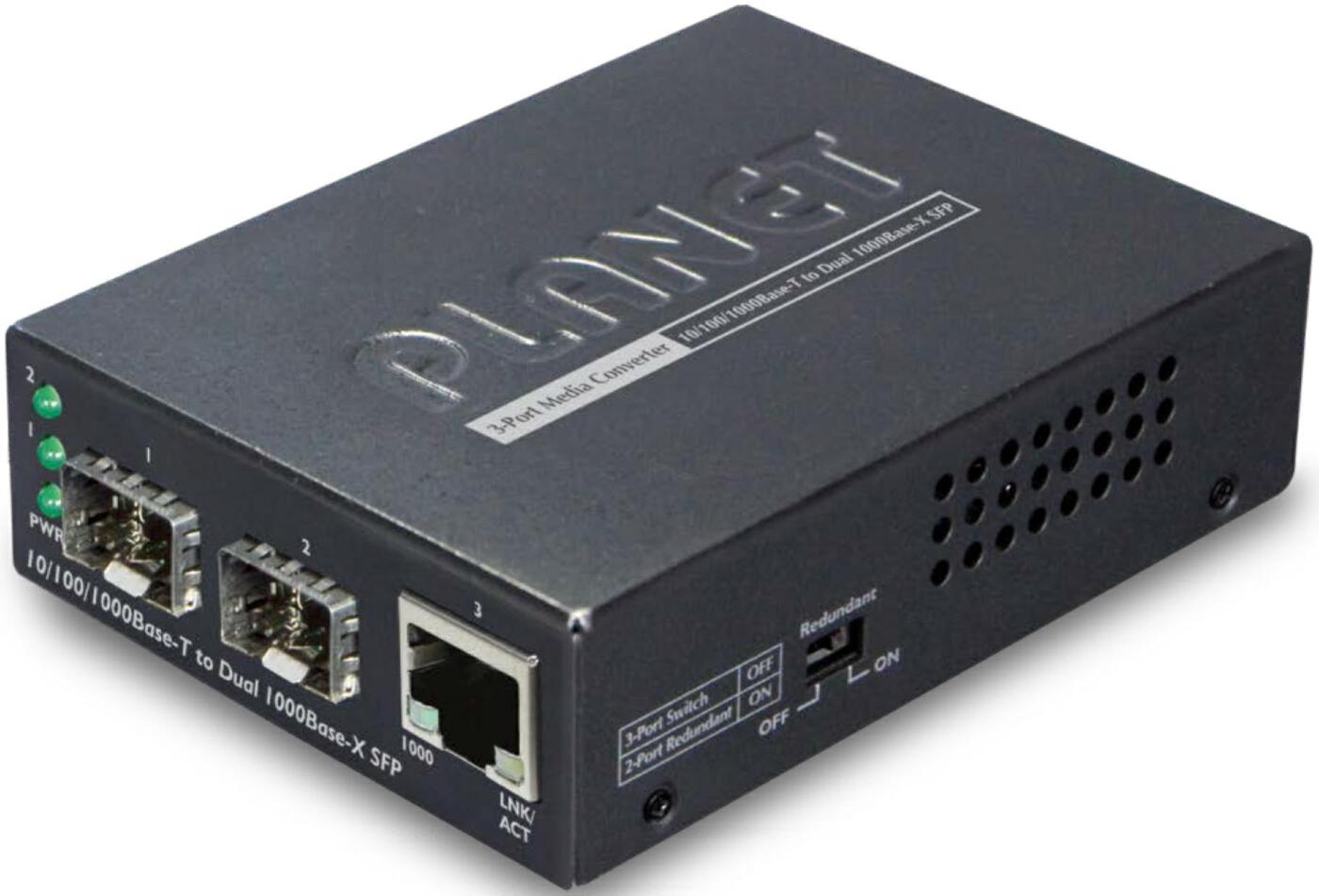 MC-PLANET-GT-1205A PLANET GT-1205A GT-1205A Gig Ethernet media converter 1x RJ45, 2x 100/1000Base-X SFP ports