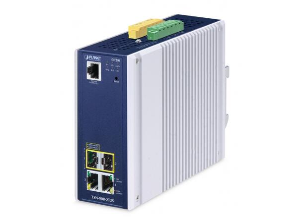 TSN-900-2T2S DC GigE Media Converter 2xSFP, 2xRJ45, 12-48V DC, ind., managed 